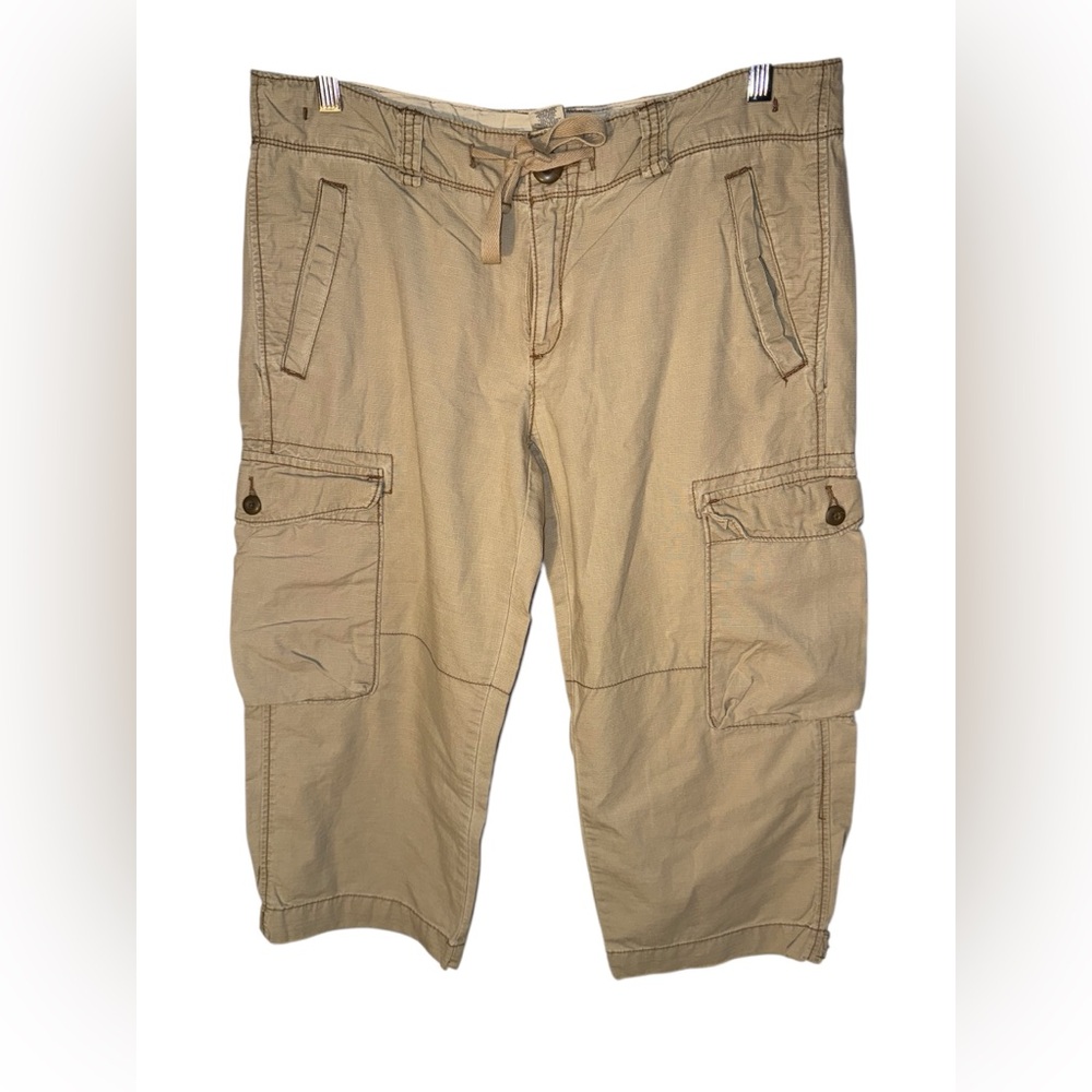 Polo Ralph Lauren cargo cropped pants Capri shorts baggy loose Y2K vintage sz 10